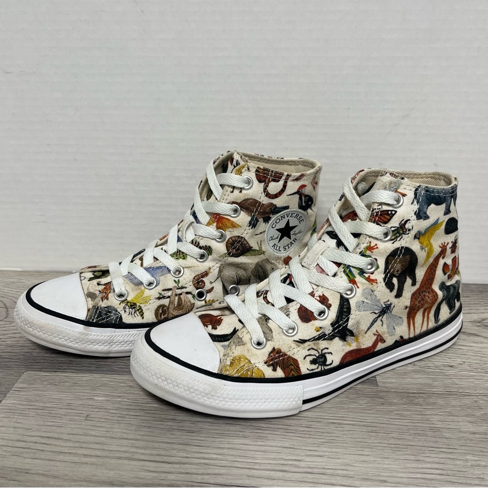 Converse Chuck Taylor All Star Science Class Zoo Animal Print Junior Sz 3
